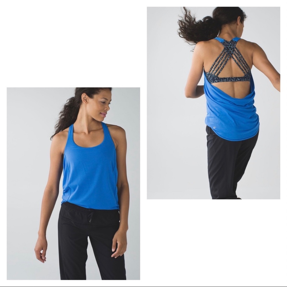 Lululemon Wild Tank Pipe Dream Blue / Digi Pixie Caspian Blue Black